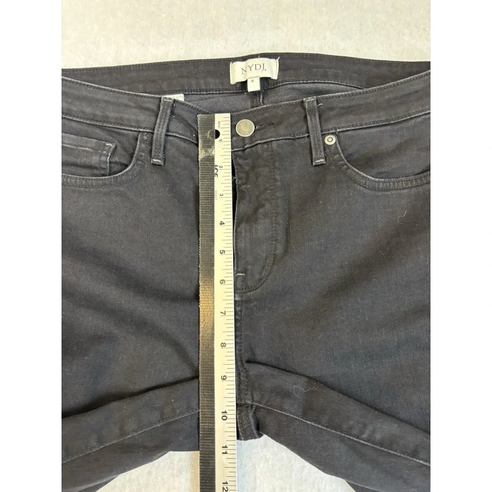 NYDJ Women's 8 Sexy Slimming Black Taper Jeans Indie Sleeze Baddie Rocker